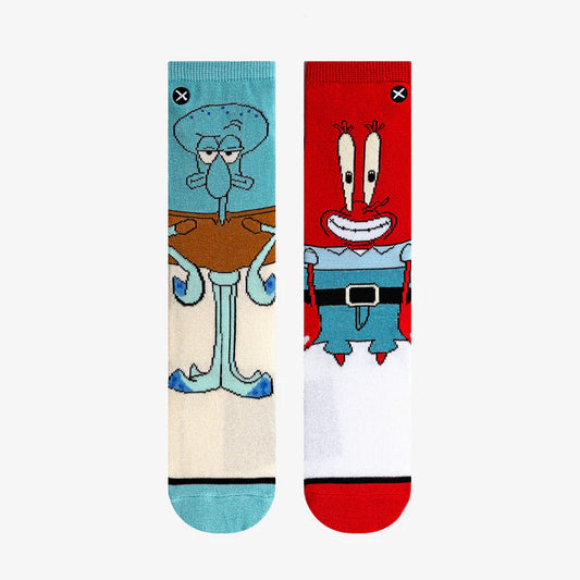 SQUIDWARD & MR. KRABS 360 BIG KIDS CREW SOCKS