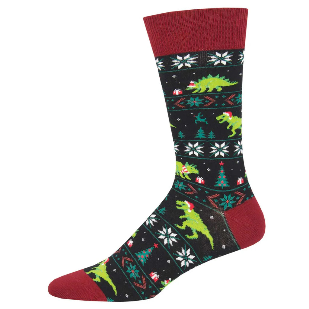 SANTASAURUS REX MEN'S CREW