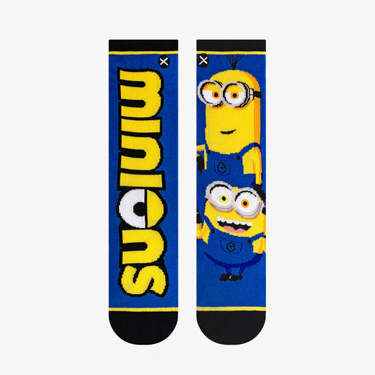 MINIONS SPLIT BIG KIDS CREW SOCKS