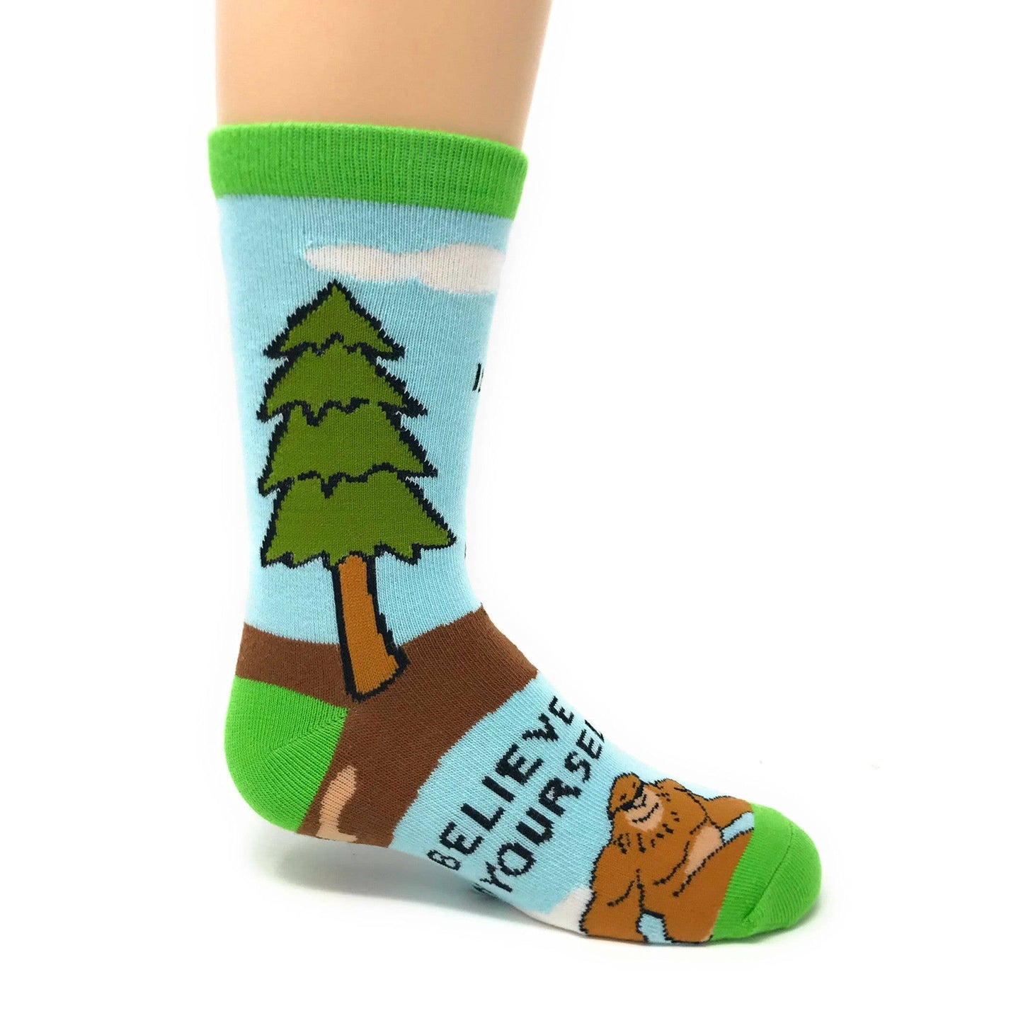 Believe  Kid's Funny Sasquatch Crew Socks