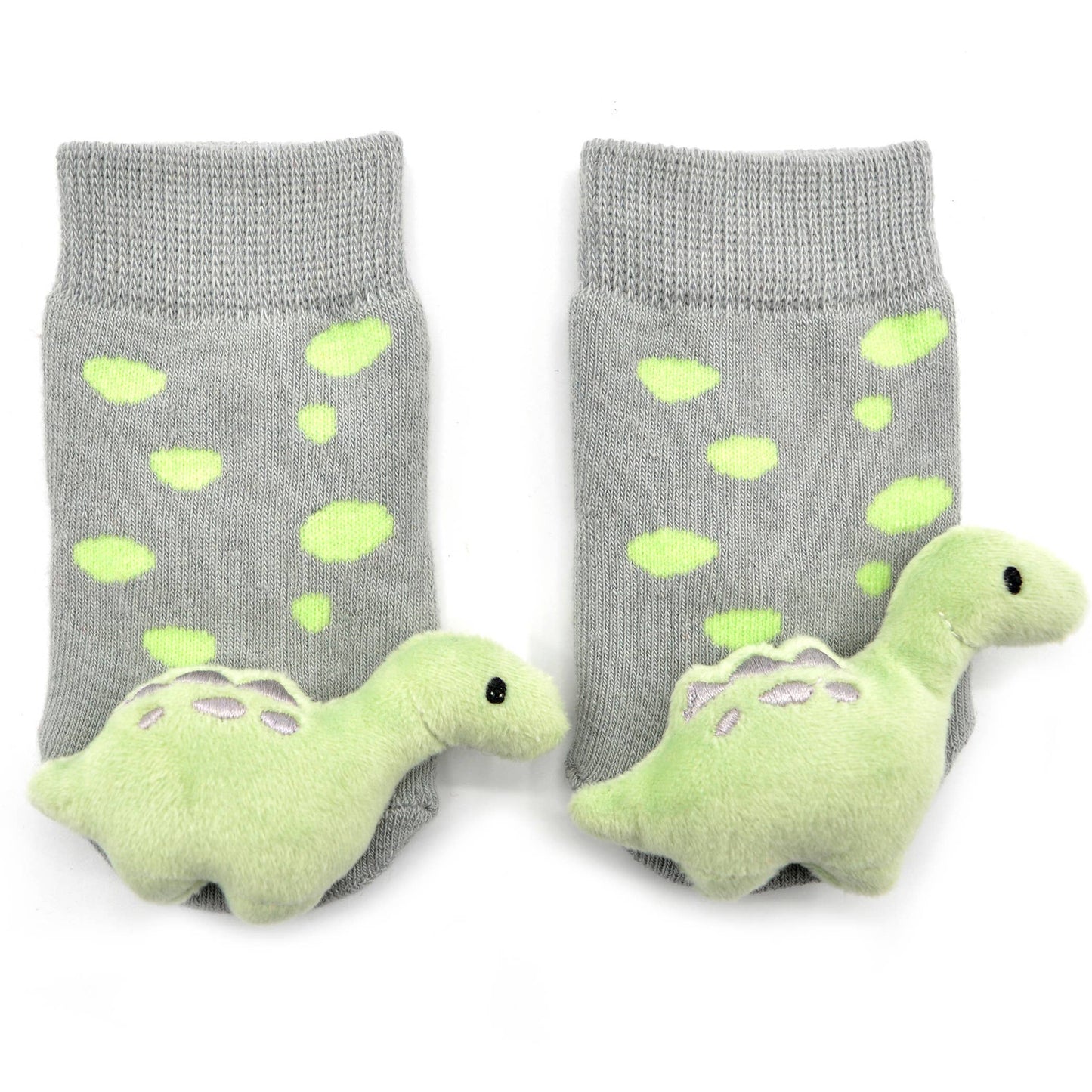 Green Dinosaur Boogie Toes Rattle Socks