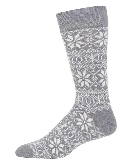 MEN'S SNOWFLAKE LUXURIOUSLY SOFT CASHMERE BLEND CREW SOCKS