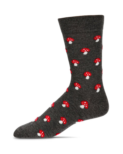 MEN'S MUSHROOM LUXURIOUSLY SOFT CASHMERE CREW SOCK