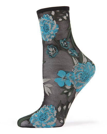 BOTANIC BUNCHES SHEER SEE-THROUGH ANKLET SOCKS