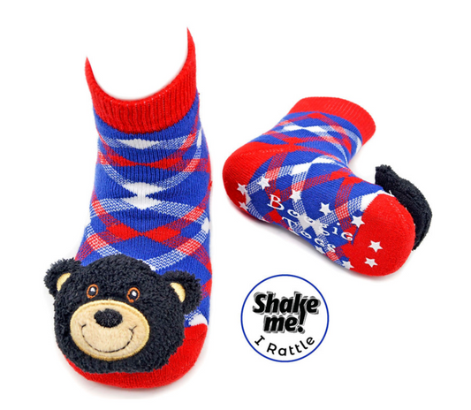 Black Bear Boogie Toes Rattle Socks