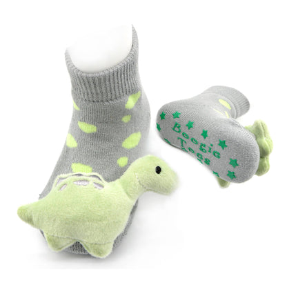 Green Dinosaur Boogie Toes Rattle Socks